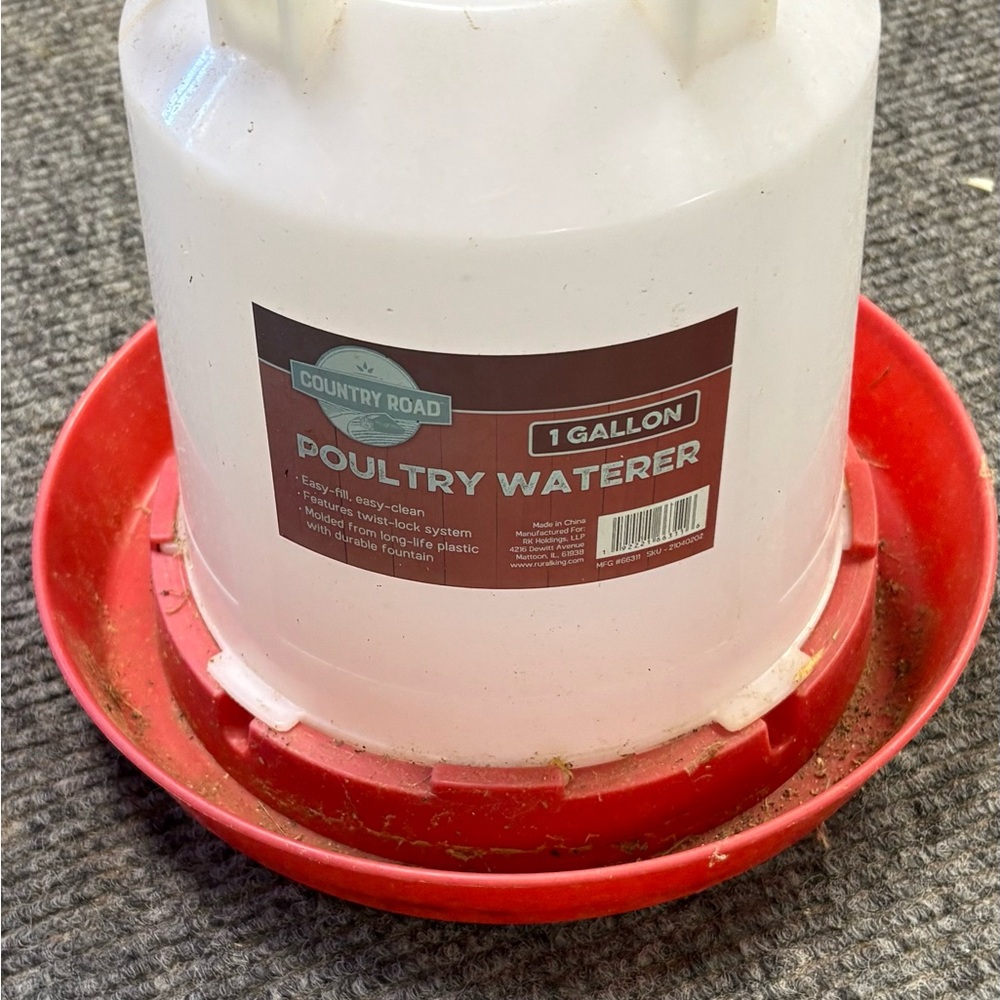 Country Road Red Poultry Waterer